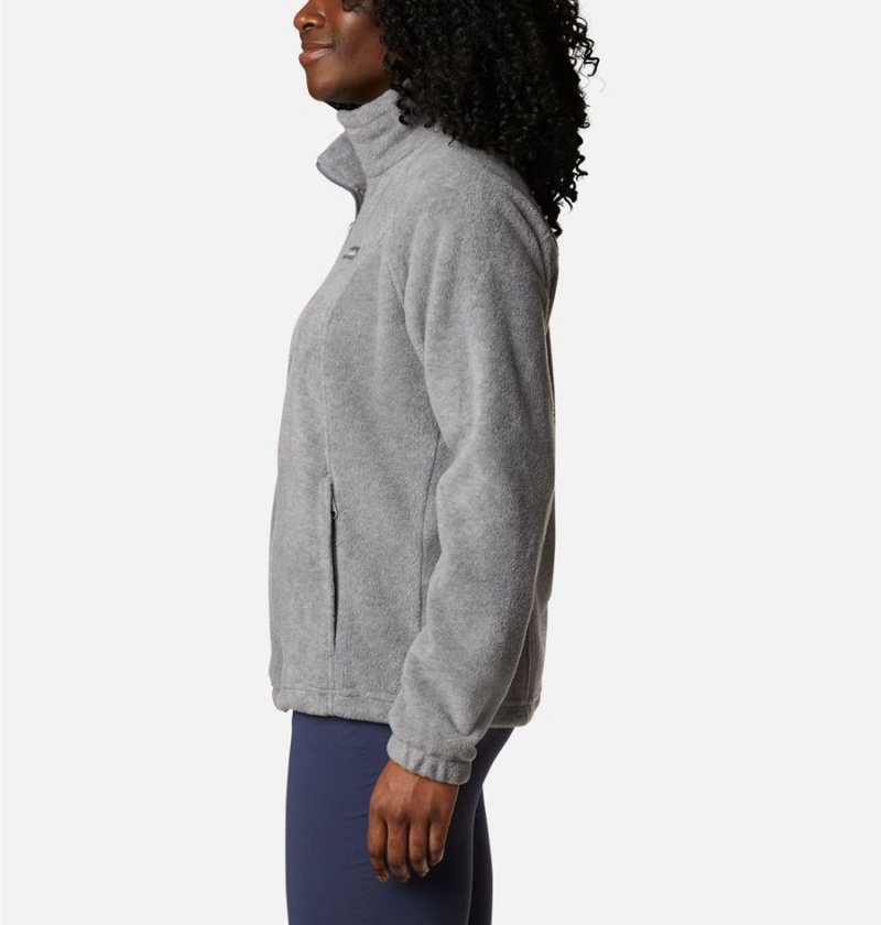 Grey Women's Columbia Benton Springs Full Zip Fleece Jacket | GLUSY-3041