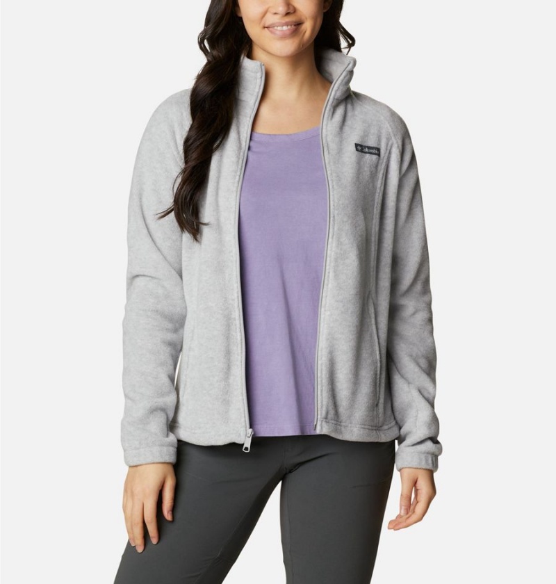 Grey Women's Columbia Benton Springs Full Zip Fleece Jacket | HTUZK-7082