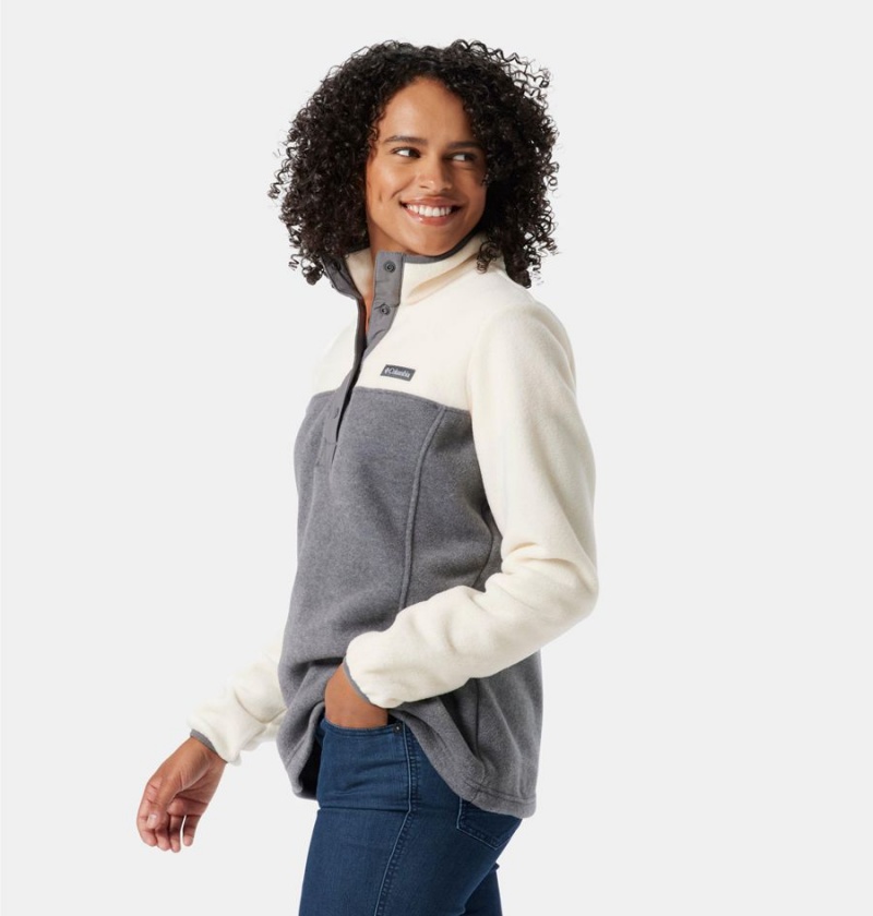 Grey Women's Columbia Benton Springs Half Snap Fleece Pullover | APXFL-9723