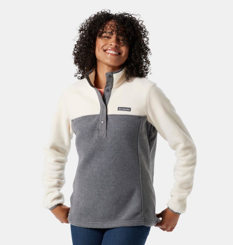 Grey Women's Columbia Benton Springs Half Snap Fleece Pullover | APXFL-9723