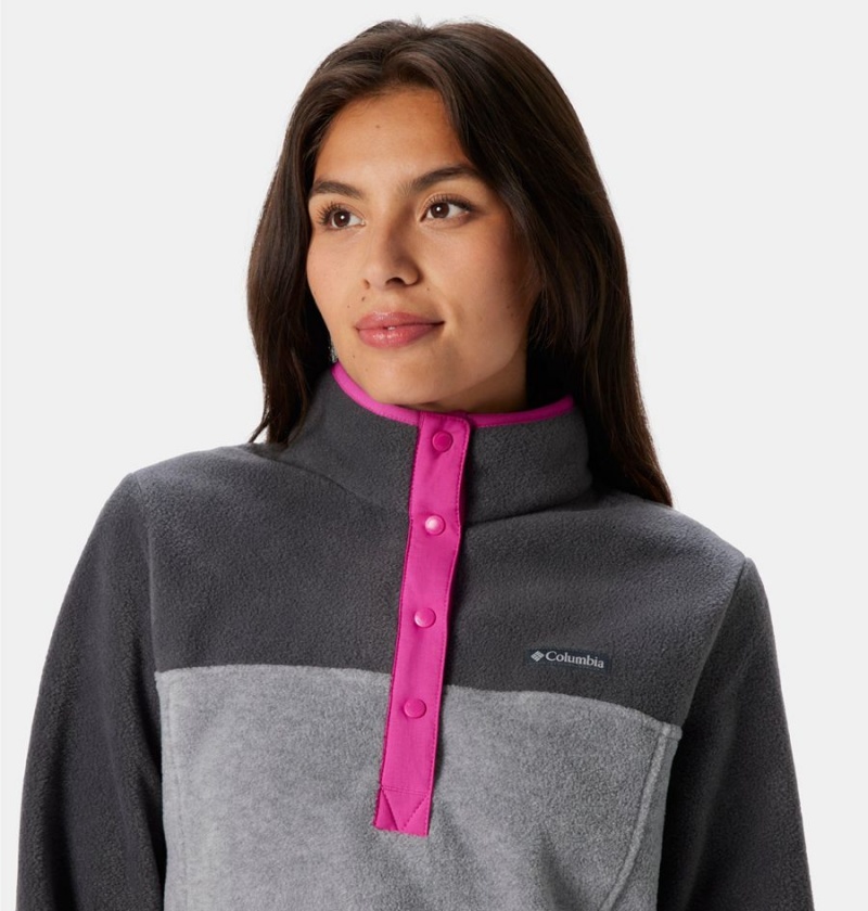 Grey Women's Columbia Benton Springs Half Snap Fleece Pullover | MNRYH-9763