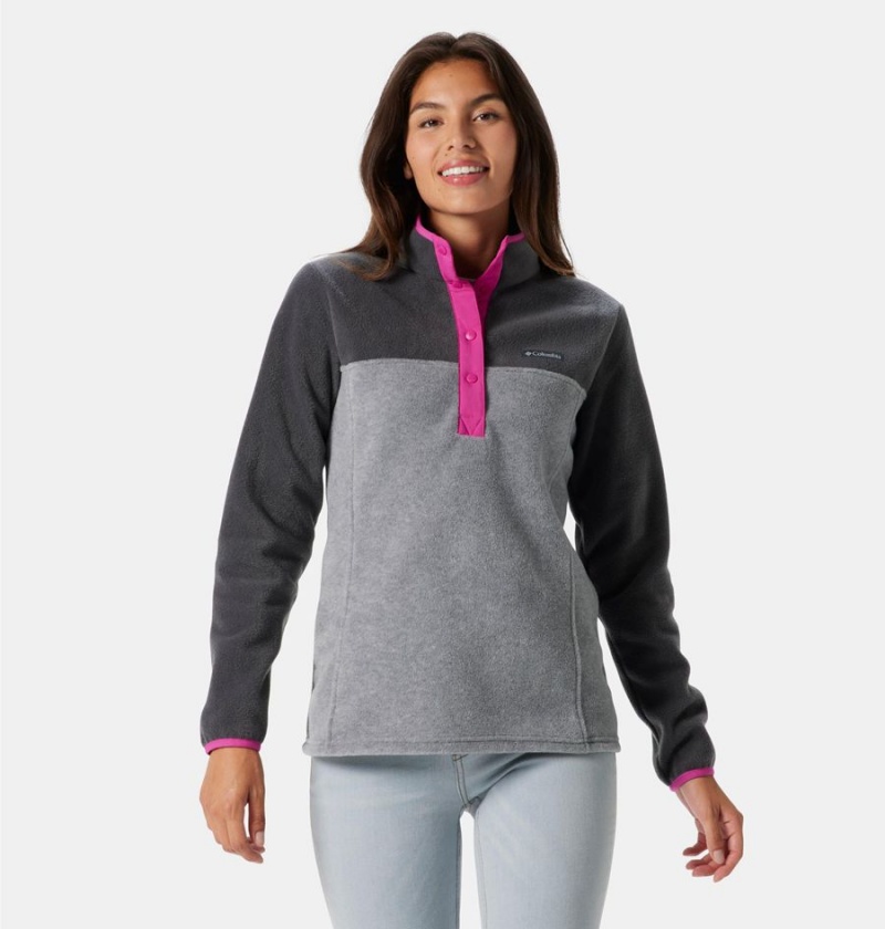 Grey Women\'s Columbia Benton Springs Half Snap Fleece Pullover | MNRYH-9763