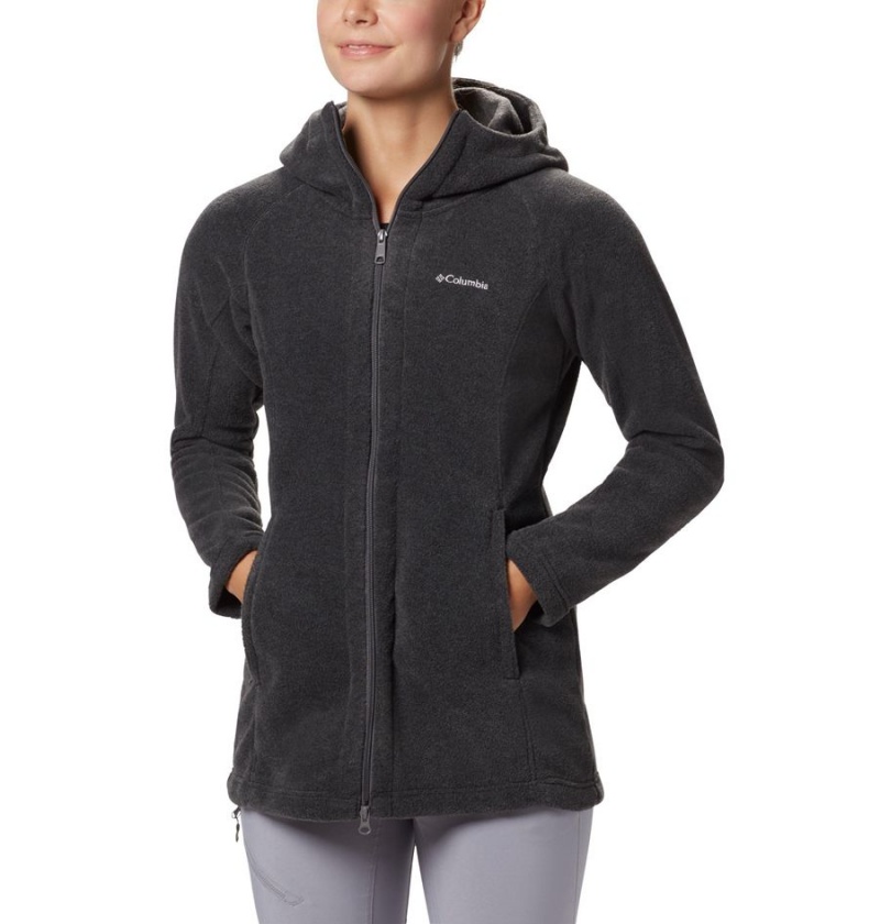 Grey Women\'s Columbia Benton Springs II Long Hoodie Fleece Jacket | JLWZX-6940