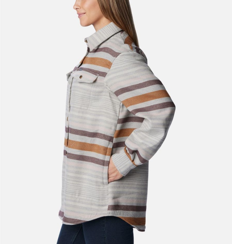 Grey Women's Columbia Calico Basin Jacket Shirt | QNOCH-3704