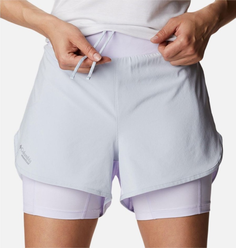 Grey Women's Columbia Endless Trail 2-in-1 Shorts | QJBUP-2906