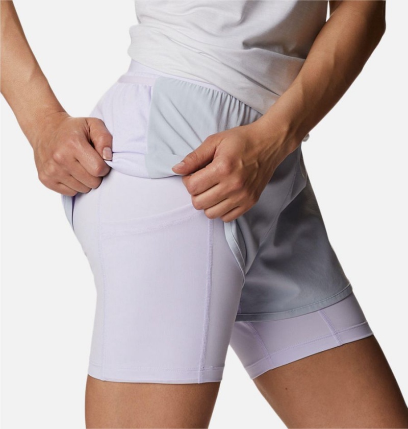 Grey Women's Columbia Endless Trail 2-in-1 Shorts | QJBUP-2906