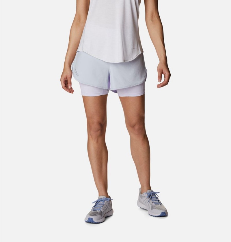 Grey Women\'s Columbia Endless Trail 2-in-1 Shorts | QJBUP-2906