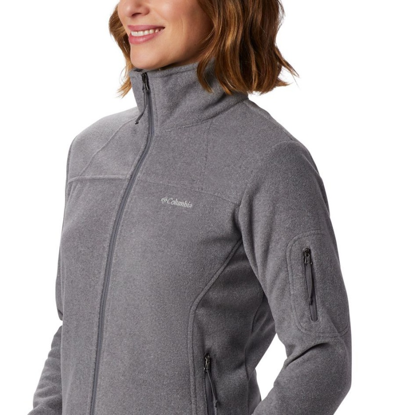 Grey Women's Columbia Fast Trek II Fleece Jacket | RIACV-5216