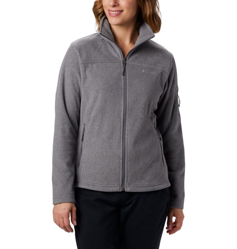 Grey Women\'s Columbia Fast Trek II Fleece Jacket | RIACV-5216