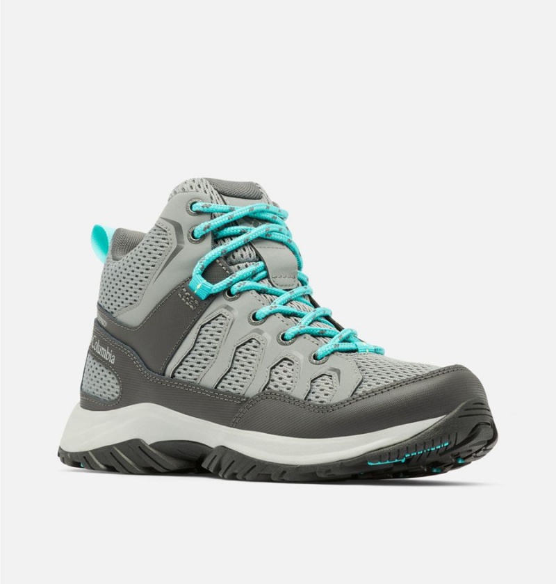 Grey Women's Columbia Granite Trail Mid Waterproof Hiking Shoes | PQMOI-4960