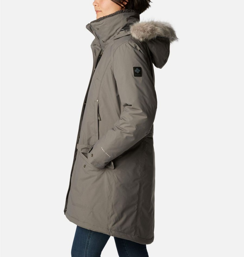 Grey Women's Columbia Icelandite TurboDown Coats | YJVLZ-8791