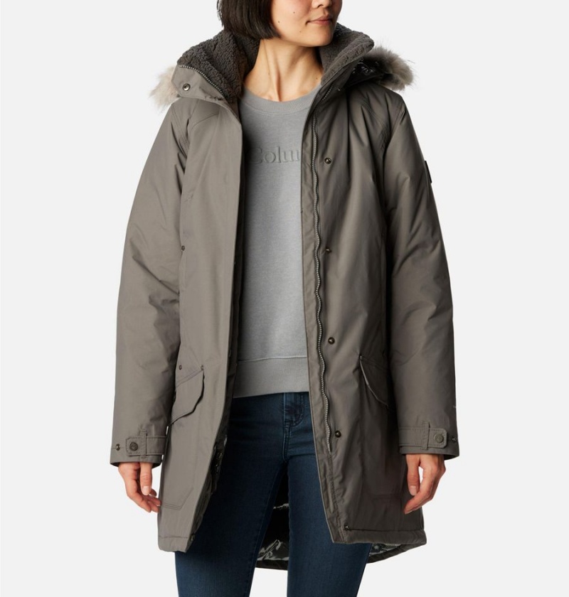 Grey Women's Columbia Icelandite TurboDown Coats | YJVLZ-8791