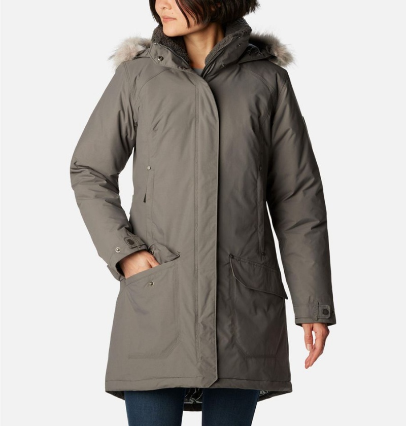 Grey Women\'s Columbia Icelandite TurboDown Coats | YJVLZ-8791