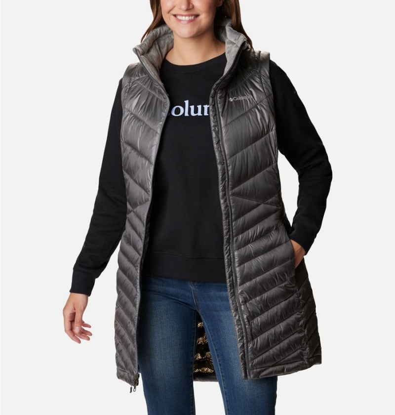 Grey Women's Columbia Joy Peak Long Vest | XTYES-3572