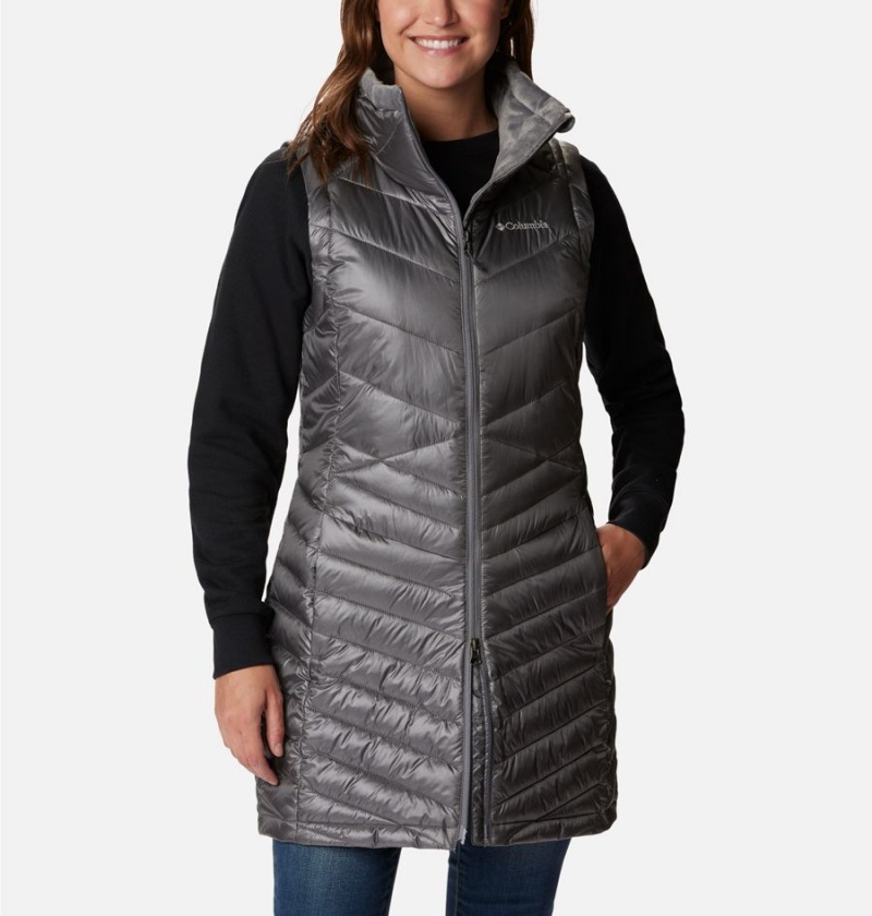 Grey Women\'s Columbia Joy Peak Long Vest | XTYES-3572