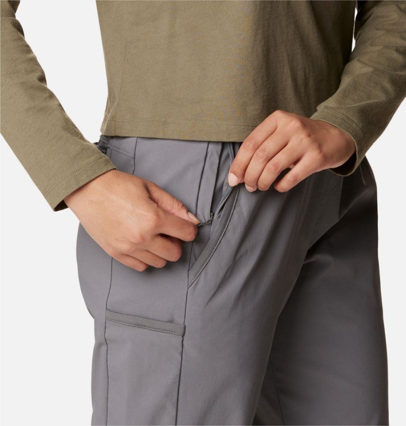 Grey Women's Columbia Leslie Falls Pants | BZDNS-7582