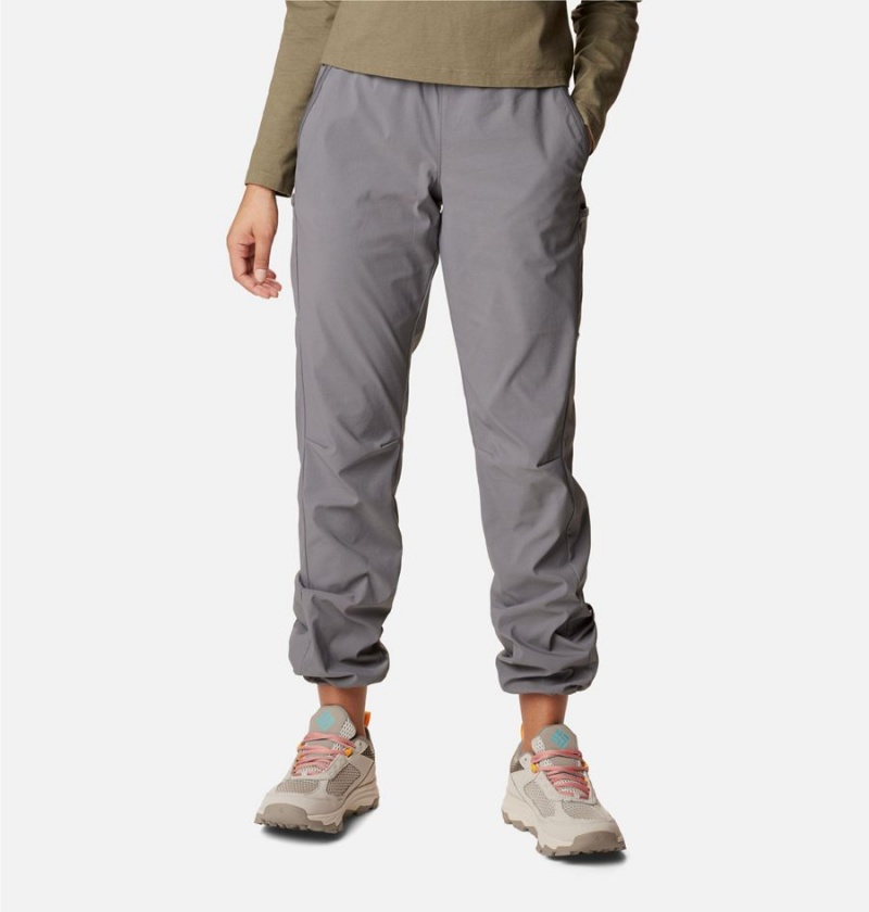 Grey Women's Columbia Leslie Falls Pants | BZDNS-7582