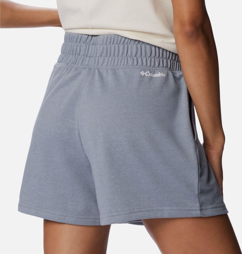 Grey Women's Columbia Logo III French Terry Shorts | SVFBG-2560