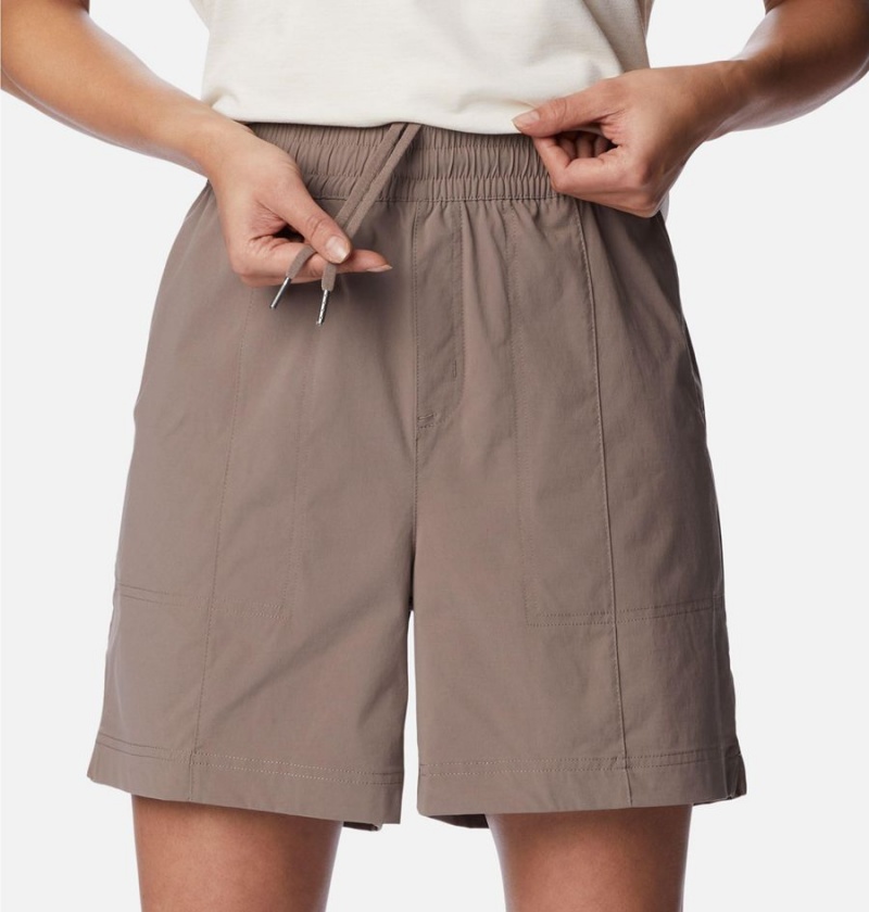 Grey Women's Columbia Magnolia Springs Pull On Shorts | KDTIU-8907