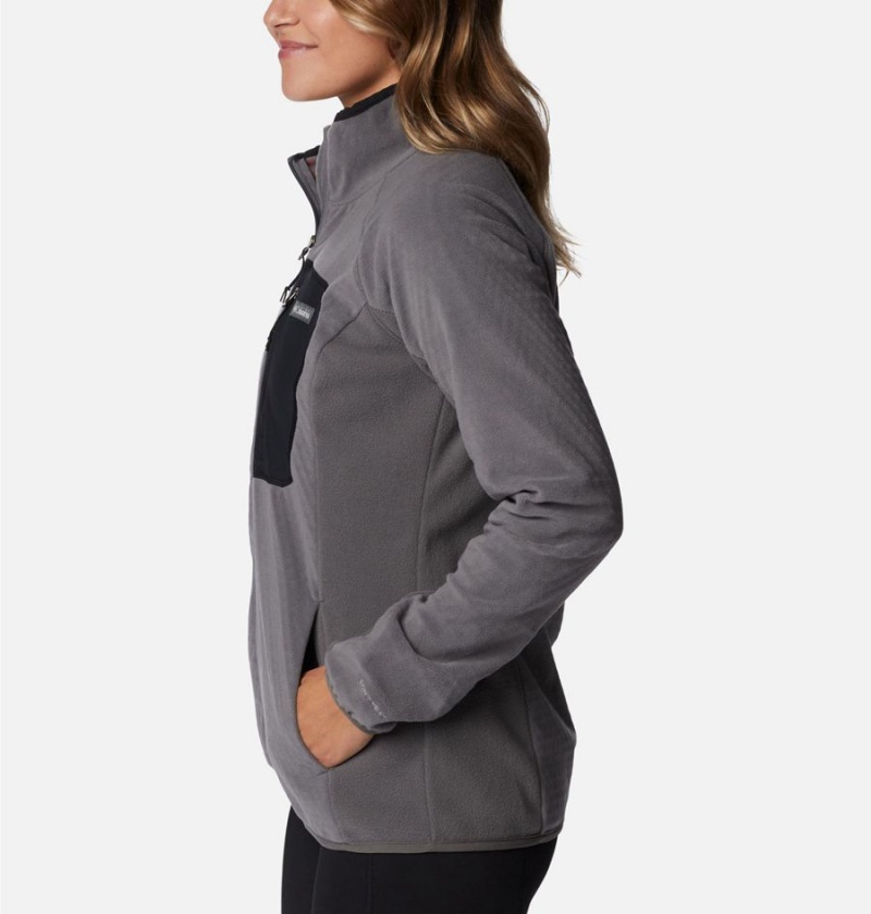 Grey Women's Columbia Outdoor Tracks Full Zip Fleece Jacket | RLWNI-1084