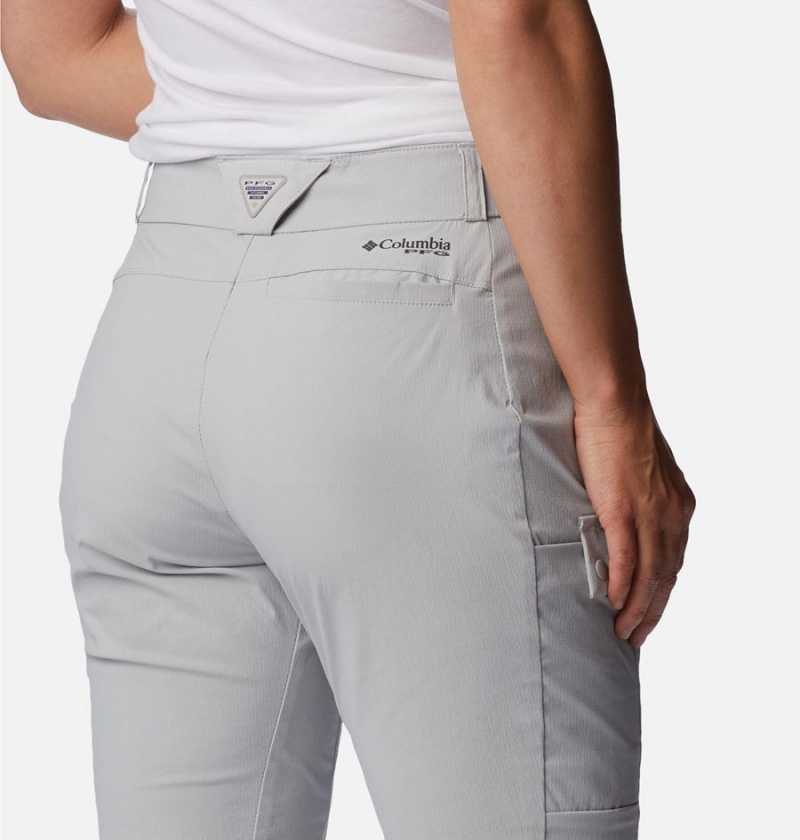 Grey Women's Columbia PFG Cast and Release Stretch Pants | FWCRL-0497