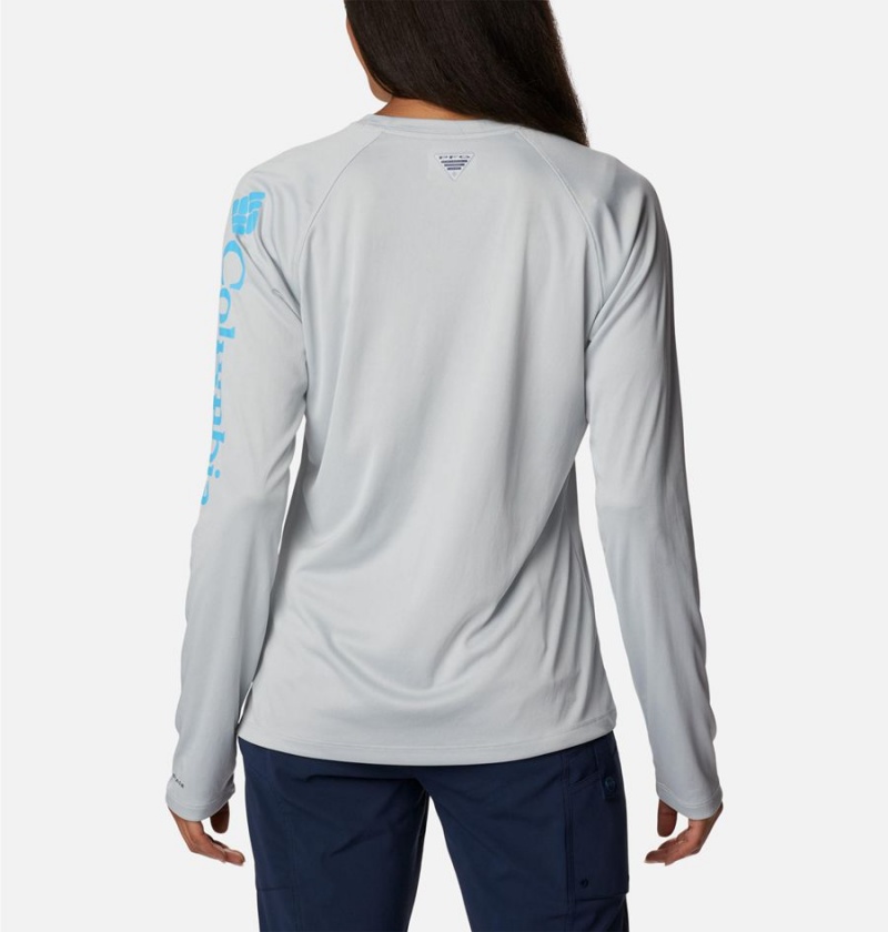 Grey Women's Columbia PFG Tidal II Long Sleeve T-Shirt | OBKLJ-9357