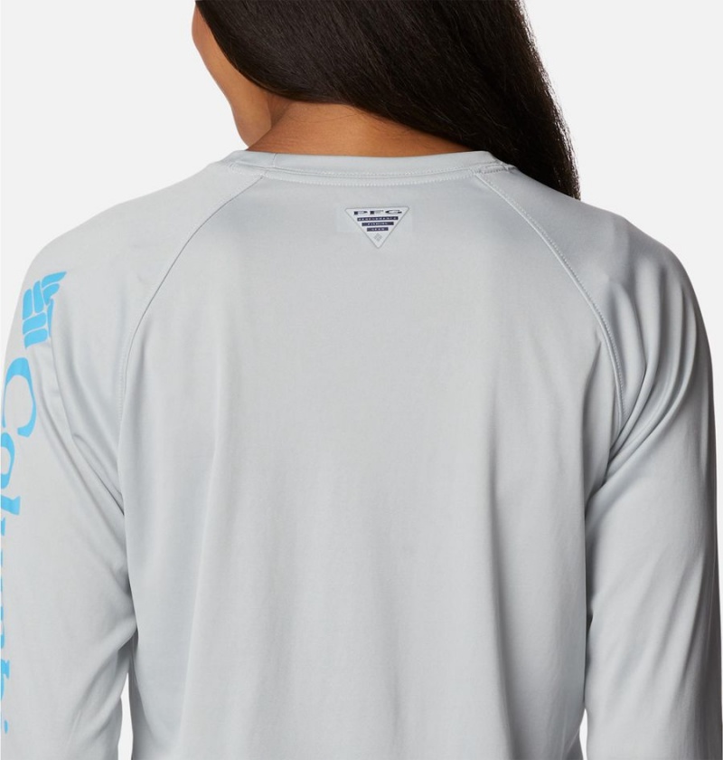 Grey Women's Columbia PFG Tidal II Long Sleeve T-Shirt | OBKLJ-9357