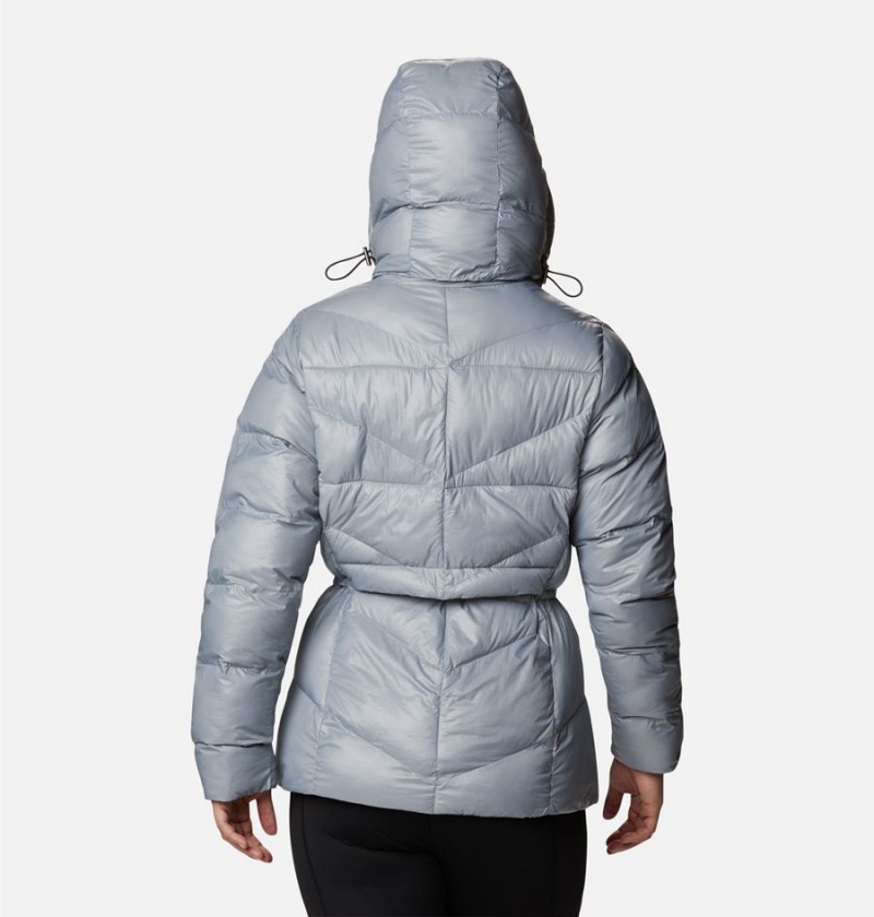 Grey Women's Columbia Peak to Park II Insulated Hooded Puffer Jacket | DAQXH-8419