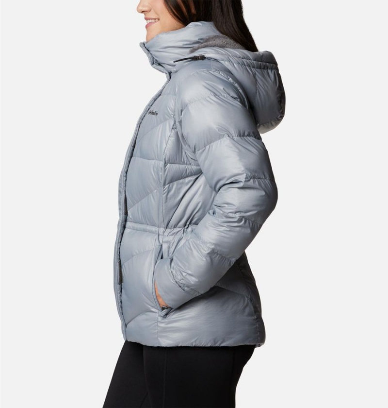 Grey Women's Columbia Peak to Park II Insulated Hooded Puffer Jacket | DAQXH-8419