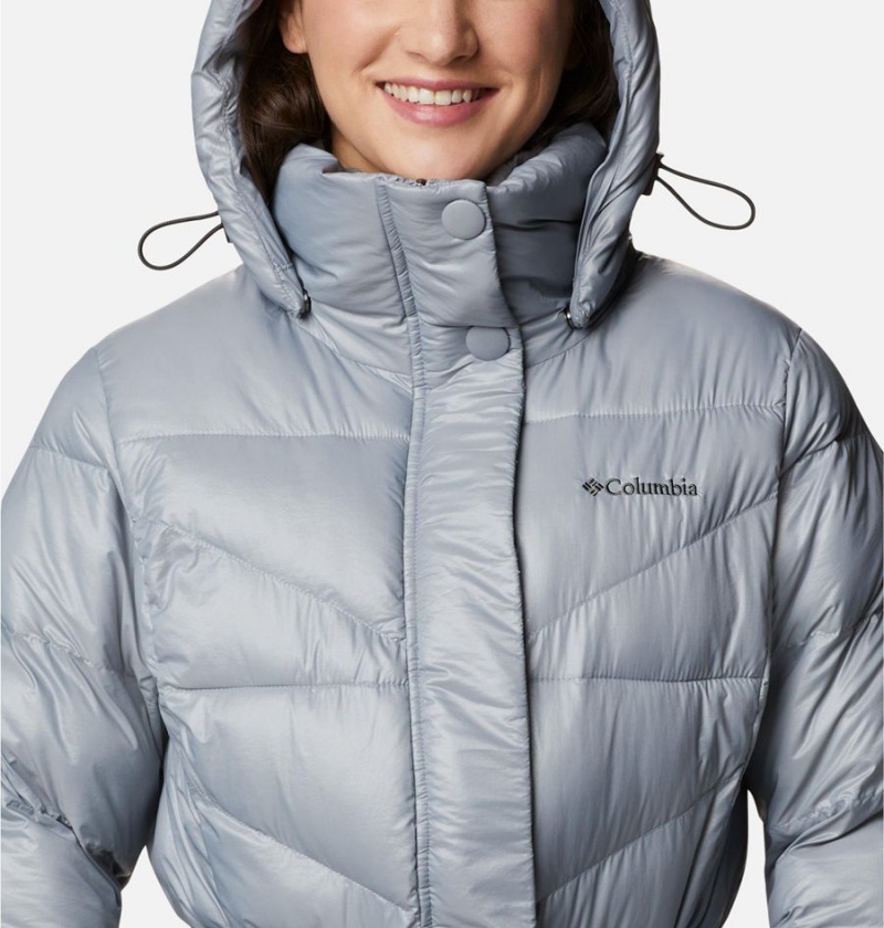 Grey Women's Columbia Peak to Park II Insulated Hooded Puffer Jacket | DAQXH-8419