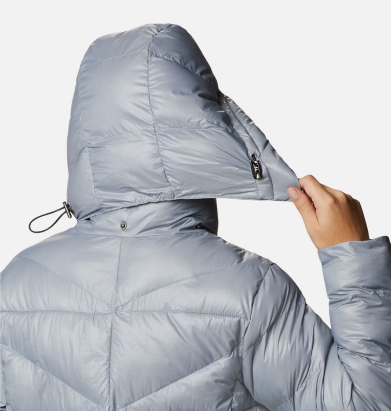 Grey Women's Columbia Peak to Park II Insulated Hooded Puffer Jacket | DAQXH-8419