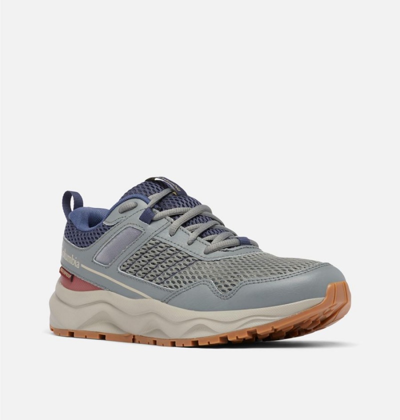 Grey Women's Columbia Plateau Waterproof Sneakers | VJYUR-3296