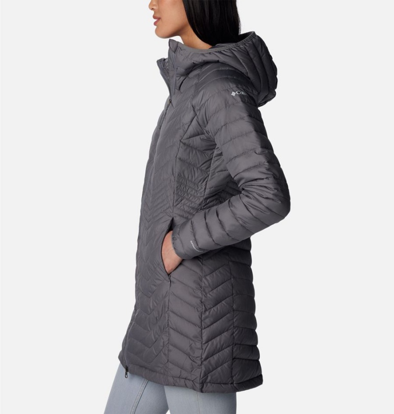 Grey Women's Columbia Powder Lite Mid Puffer Jacket | IDCOJ-6214