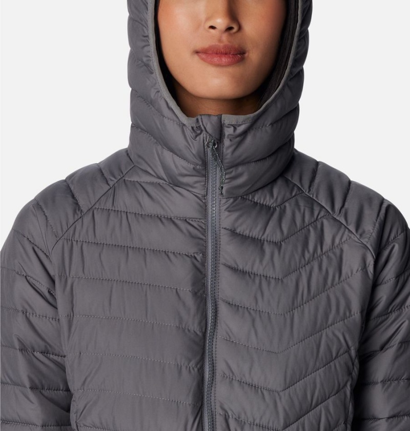 Grey Women's Columbia Powder Lite Mid Puffer Jacket | IDCOJ-6214