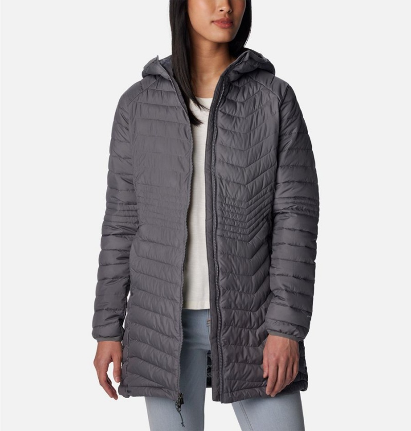 Grey Women's Columbia Powder Lite Mid Puffer Jacket | IDCOJ-6214