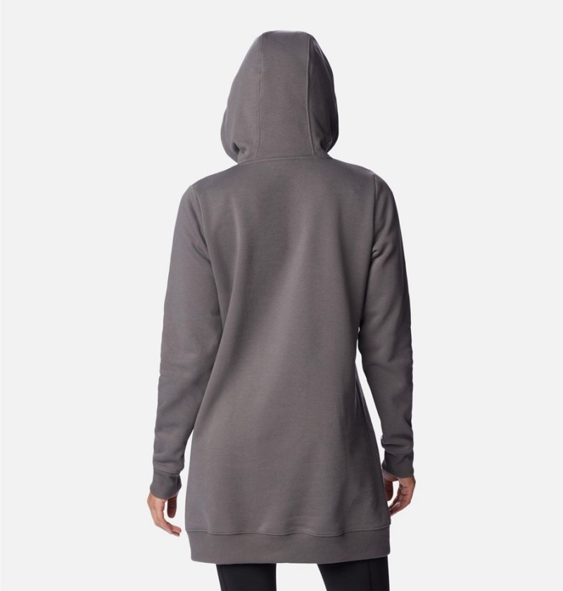 Grey Women's Columbia Rush Valley Long Hoodie | ICNQH-9407