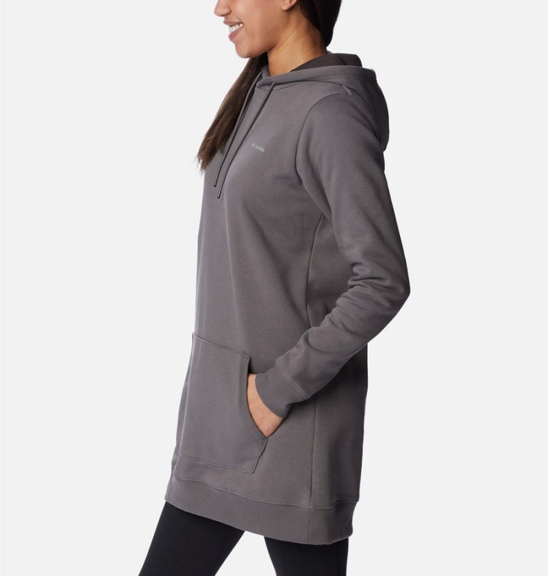 Grey Women's Columbia Rush Valley Long Hoodie | ICNQH-9407