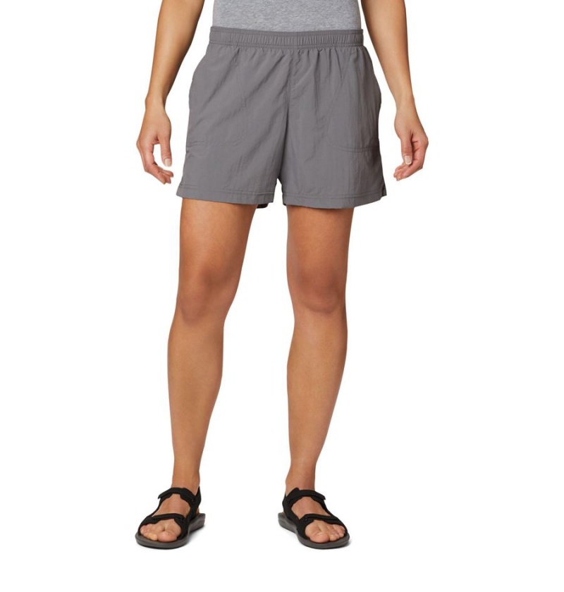 Grey Women\'s Columbia Sandy River Shorts | QISGB-0486