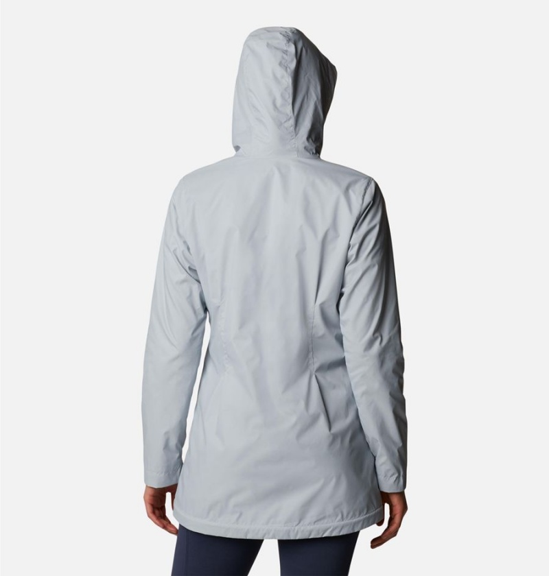 Grey Women's Columbia Switchback Lined Long Rain Jacket | BTAPX-3542