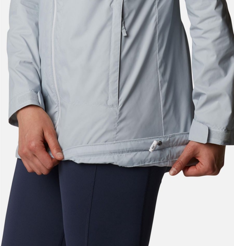 Grey Women's Columbia Switchback Lined Long Rain Jacket | BTAPX-3542