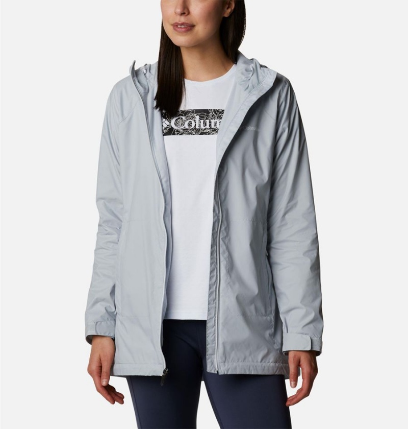 Grey Women's Columbia Switchback Lined Long Rain Jacket | BTAPX-3542