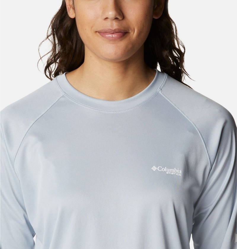 Grey Women's Columbia Tidal PFG Heather Long Sleeve T-Shirt | VXHSI-4982