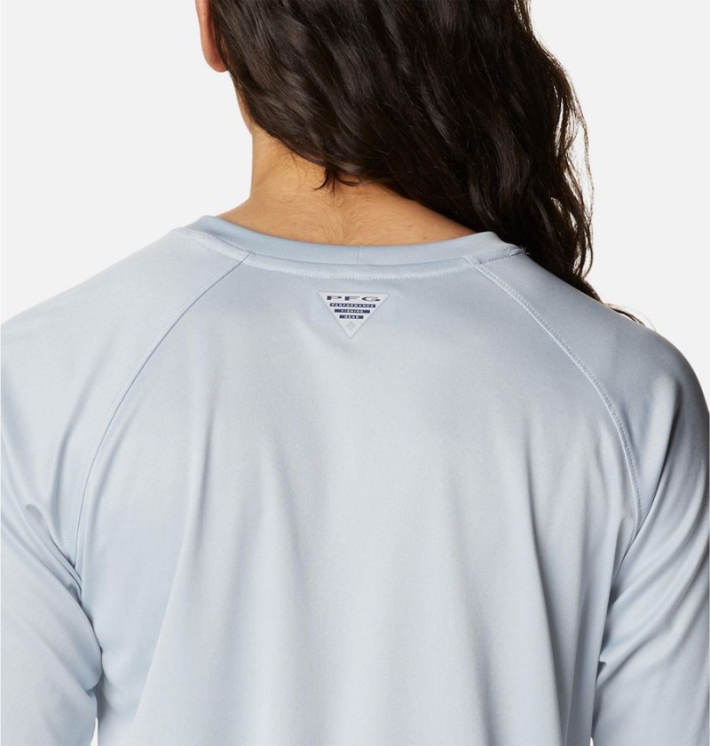 Grey Women's Columbia Tidal PFG Heather Long Sleeve T-Shirt | VXHSI-4982