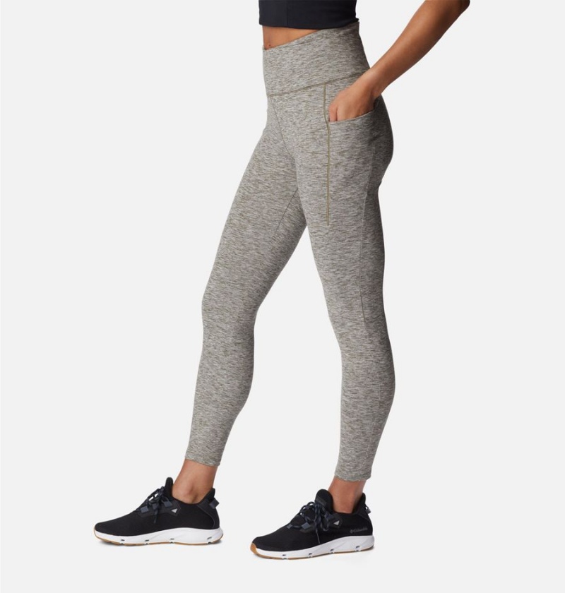 Grey Women's Columbia Weekend Adventure Leggings Pants | TZEIQ-0172