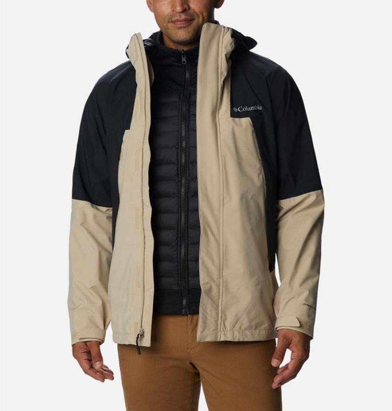 Khaki Men's Columbia Canyon Meadows Omni Heat Infinity Interchange Insulated Puffer Jacket | VIBUC-2394