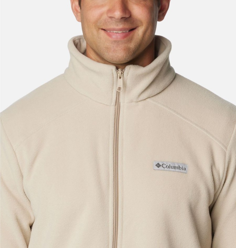 Khaki Men's Columbia Castle Dale Full Zip Fleece Jacket | OEBIL-5792