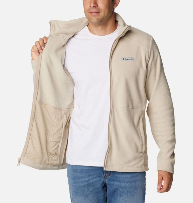 Khaki Men's Columbia Castle Dale Full Zip Fleece Jacket | OEBIL-5792