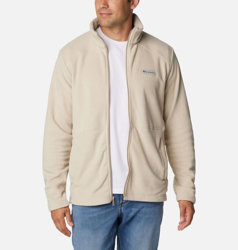 Khaki Men's Columbia Castle Dale Full Zip Fleece Jacket | OEBIL-5792