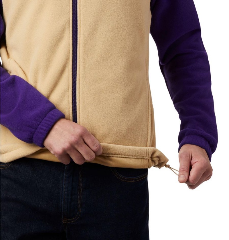 Khaki Men's Columbia Collegiate Flanker III - Washington Fleece Jacket | QYICF-1743