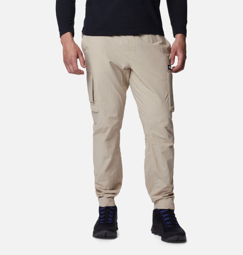 Khaki Men's Columbia Deschutes Valley Pants | NLBJY-4078